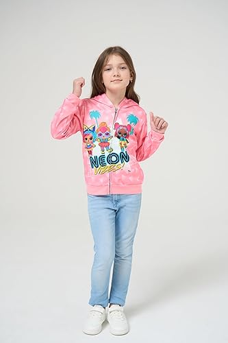 Miniatura 3 de L.O.L. Surprise! Sudadera con capucha Lil Cheeky Babe y Lil D.J con cremallera para niños pequeños y grandes - RosaAzul