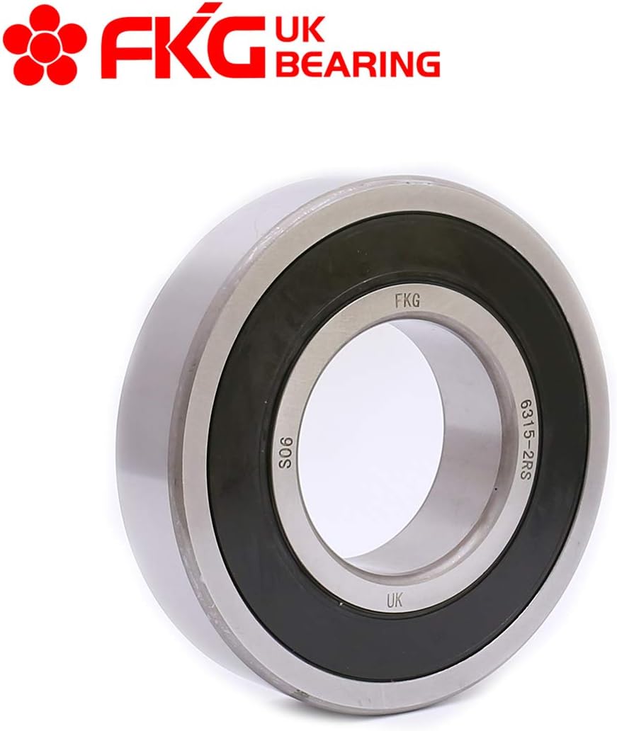 FKG 6315-2RS 75x160x37mm Deep Groove Ball Bearing Double Rubber Seal Bearings Pre-Lubricated
