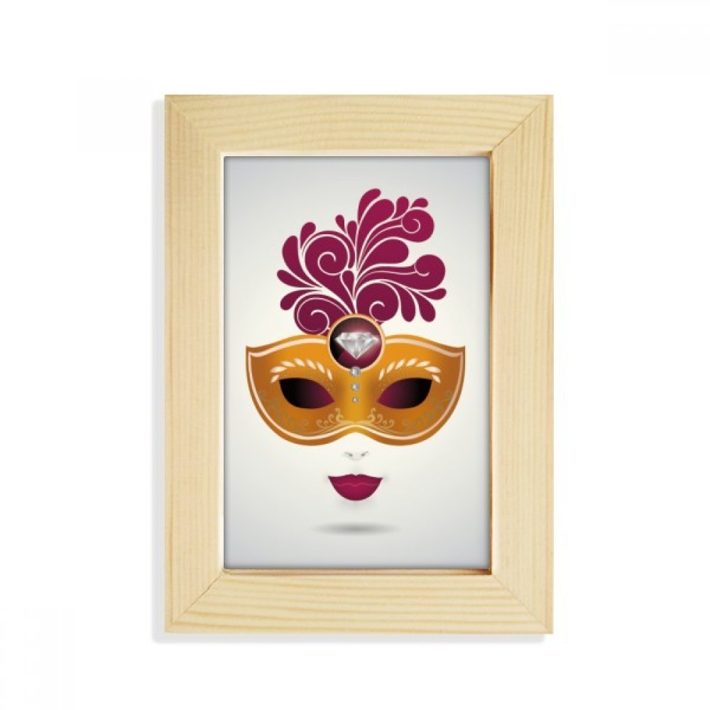 Cadre photo Carnaval de Venise en bois pour briser la monotonie de votre bureau avec art 5x7