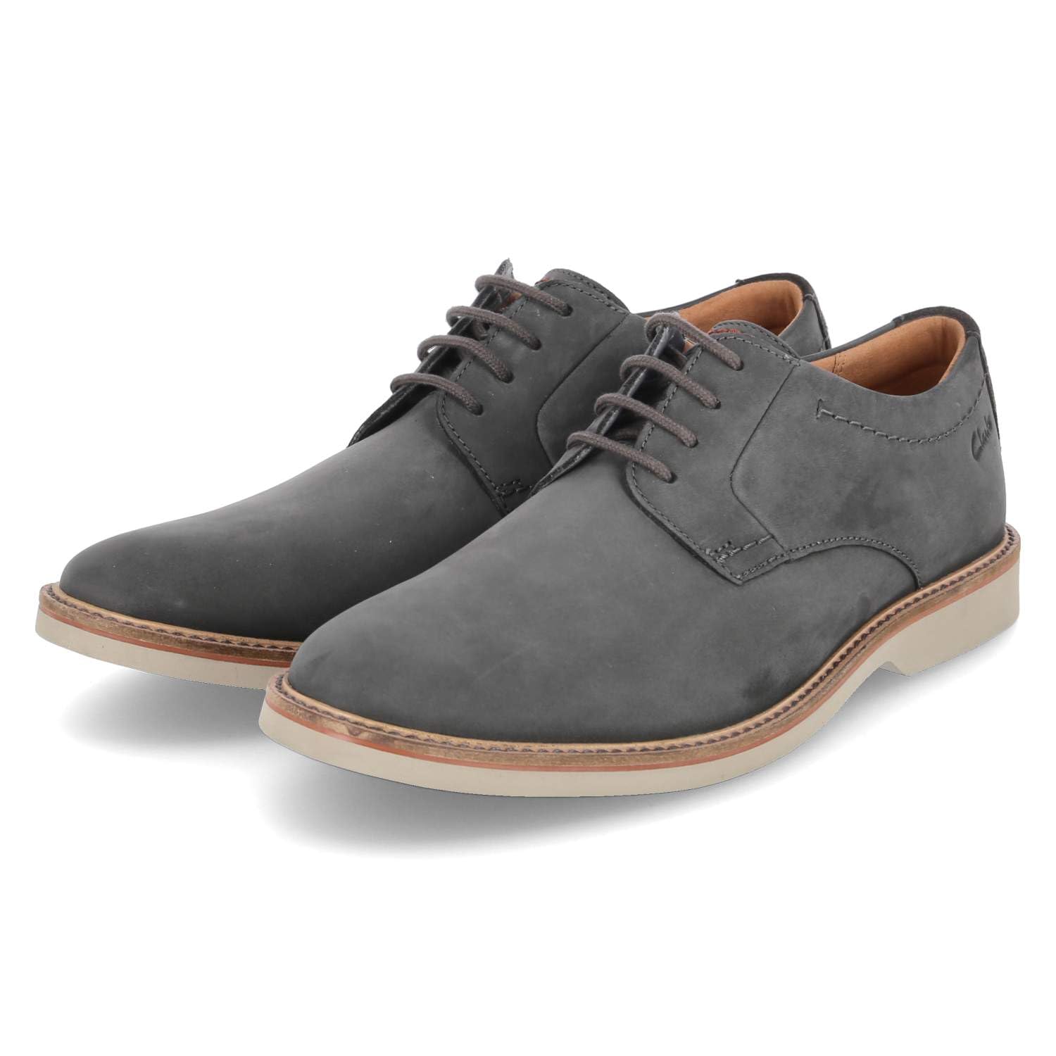 Clarks Atticus LTLace Mens Dark Grey Nubuck, 8.5