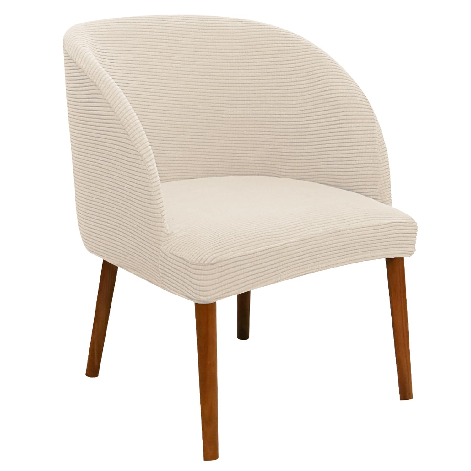 SZJIAHTM 2 Pcs Dining Chair Cover Armchair Wingback Round Curved Back Chair Cover Soft Stretch Mid Century Modern Accent Chair Slipcover for Kitchen Living Room