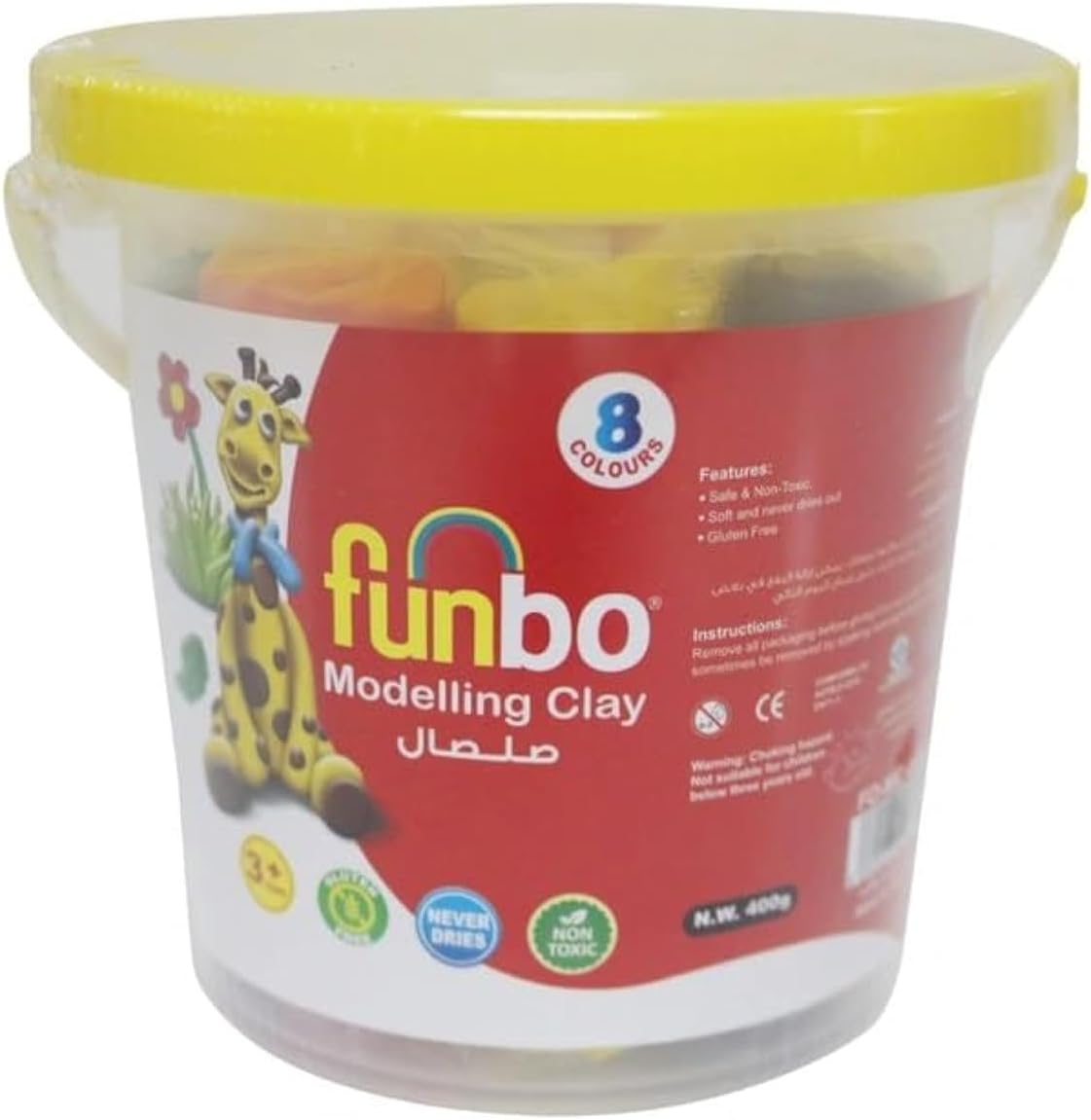 Funbo 8 Colors Modeling Clay Set, 700 g