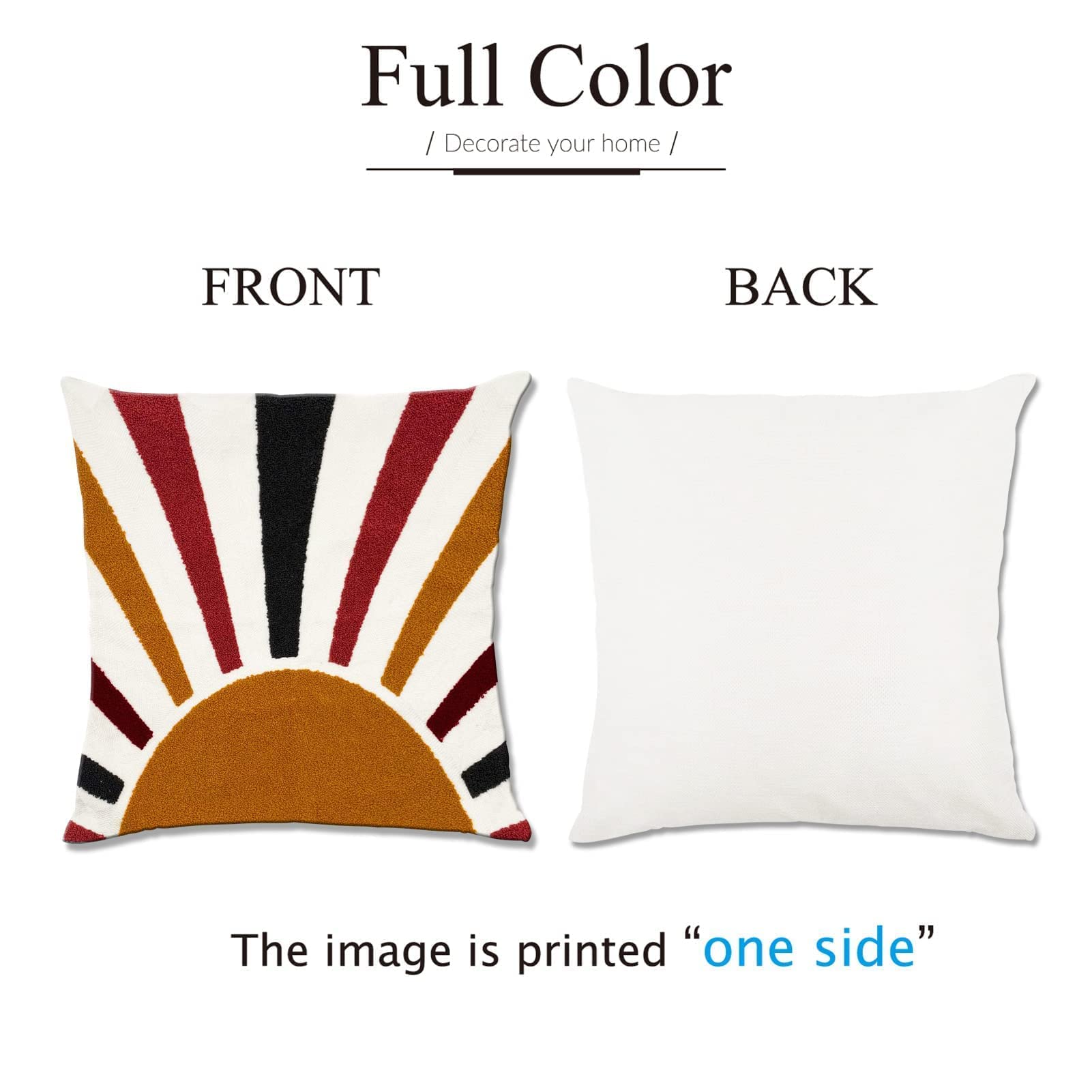 average size of throw pillow