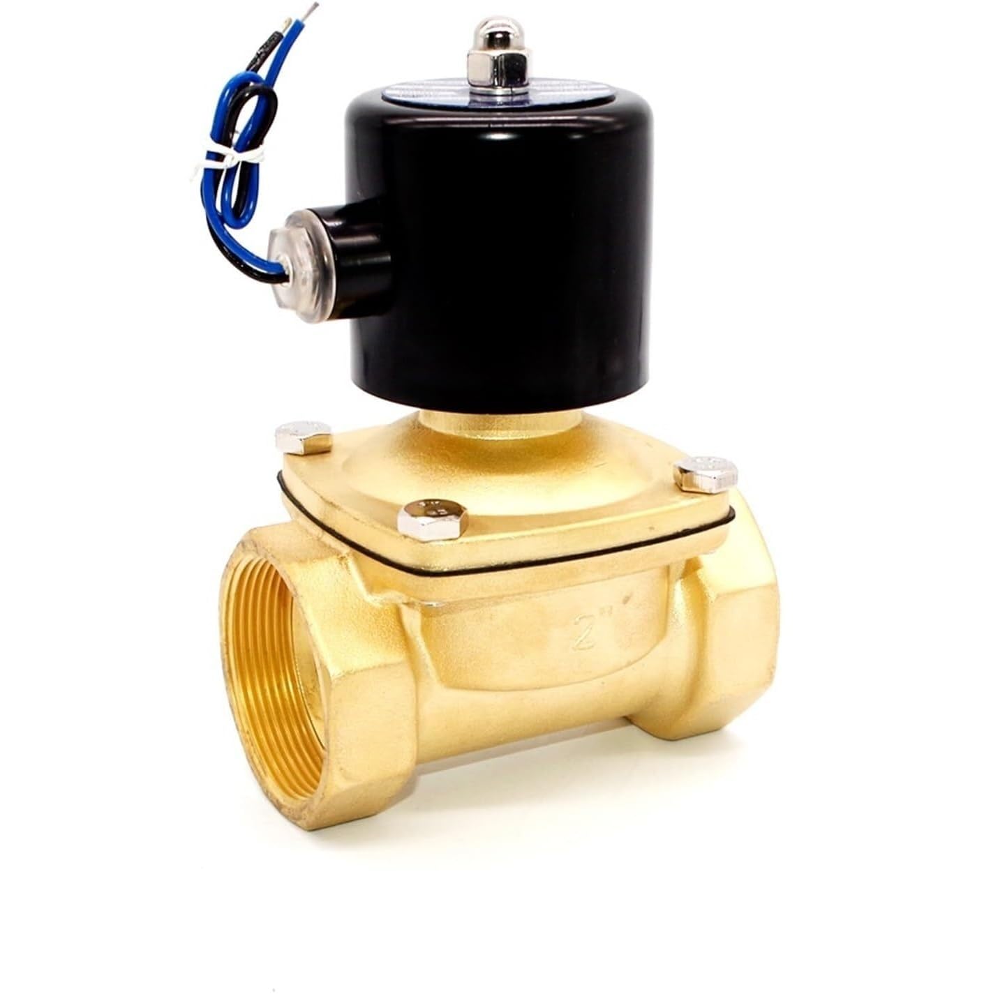 2-calowy mosiężny zawór elektromagnetyczny wody DN50 2W-500-50 - normalnie zamknięty zawór wysokotemperaturowy dla ciśnienia 0-10 bar(24v)