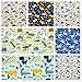 Dinosaur Cotton Fabric Squares for Baby Boy,Charm Packs for Quilting 5 inch,Fabric Scraps for Crafts,Precut Quilt Squares 5x5 (42Pcs) SZRUIZFZ