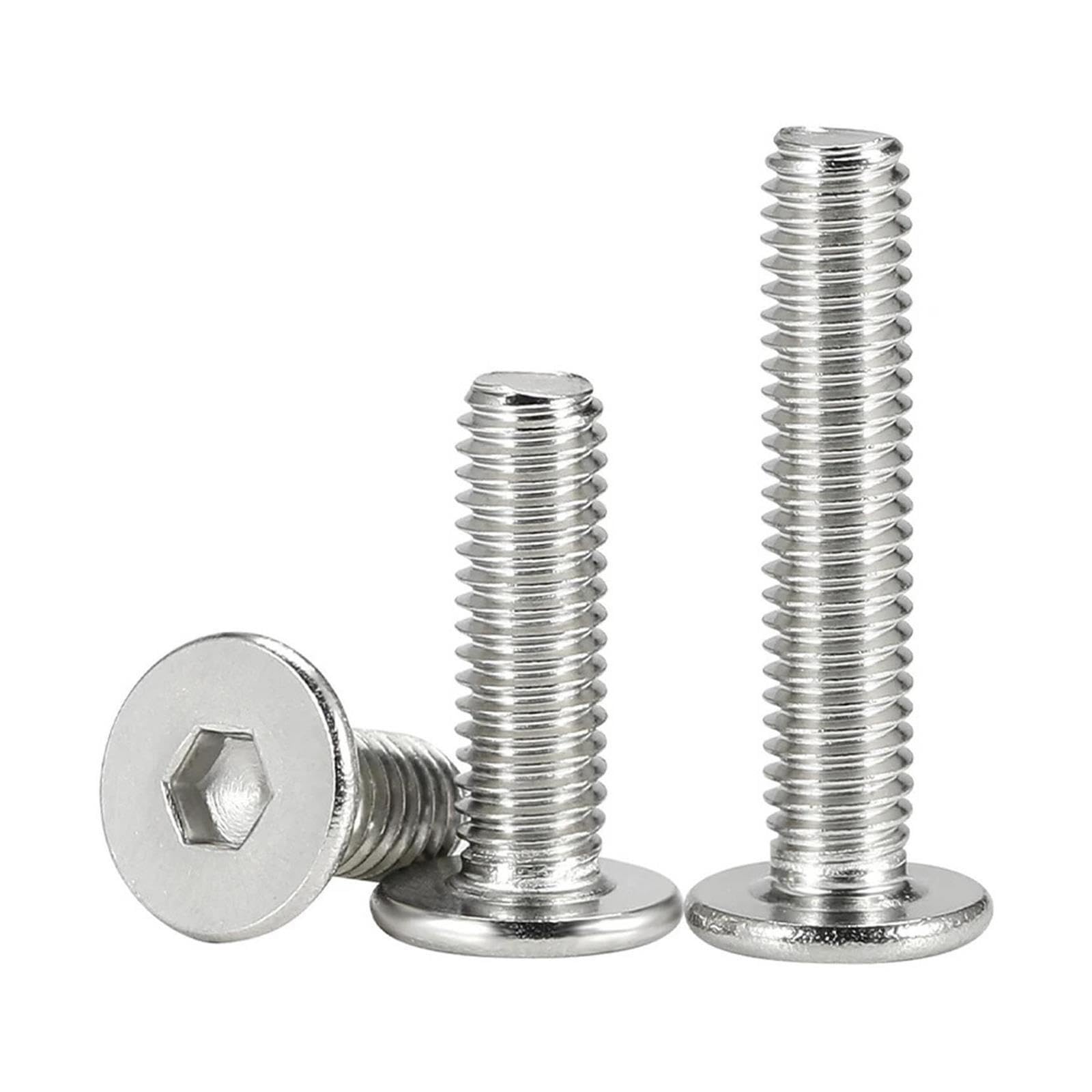 Tornillo Ultra Delgado Cabeza Ancha Inox 304 M4-M8