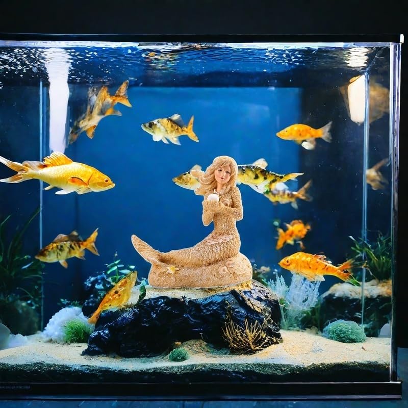 Image of Fish Tanks Decorations, Mermaid Statue ，Mermaid Garden, Fish Tank Decorations, Handicraft Decorations, Mermaid Decorations (Sand Mermaids)