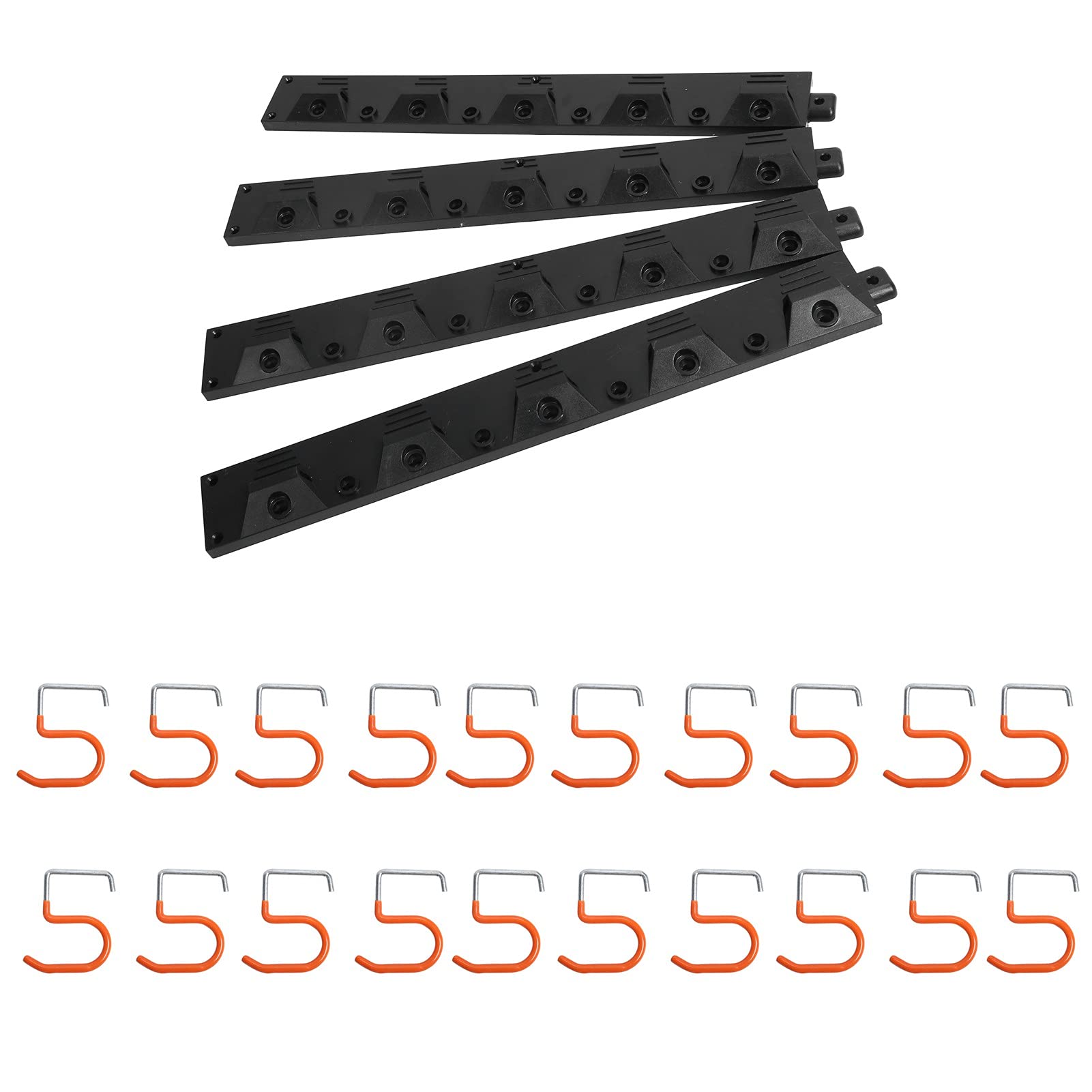 64 pouces Système de rangement de garage mural Organisateur d'outils de jardin Organisateur d'outils de jardin Cintre pour la maison