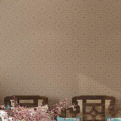 Preisvergleich Produktbild yhyxll Chinesische Tapete Plaid Vliestapete Schlafzimmer 1