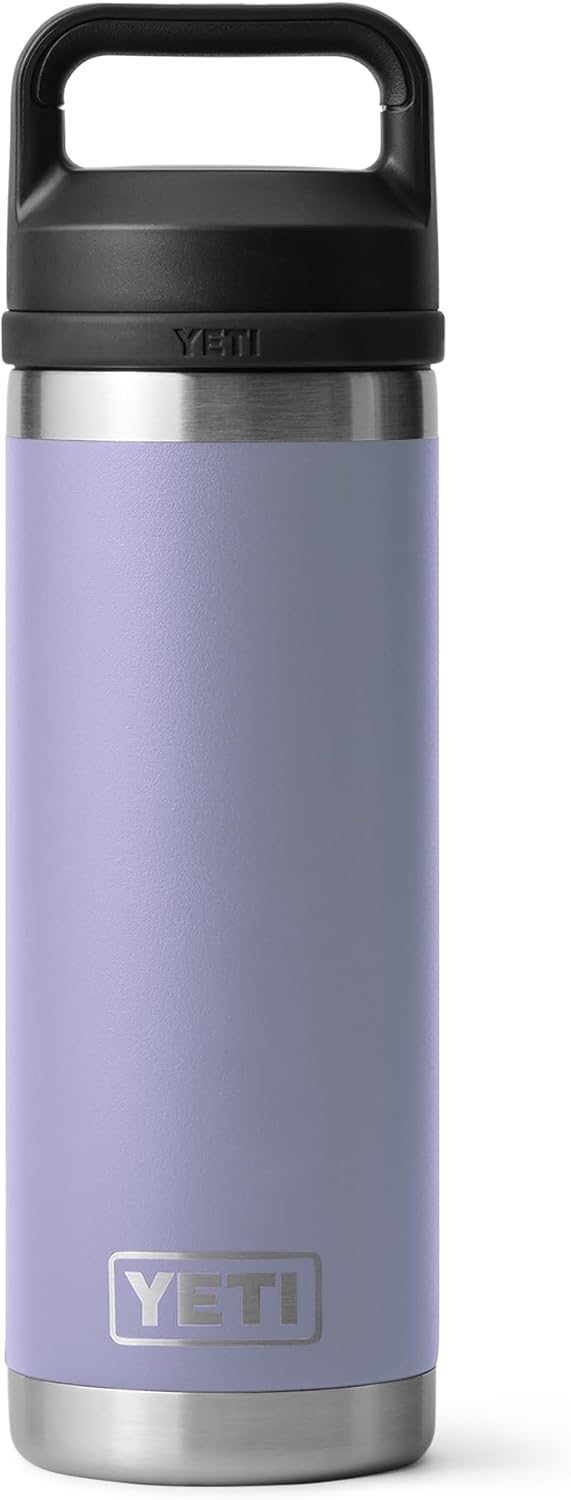 YETI Rambler 18 oz Bottle, Leakproof, Vacuum Insulated, Stainless Steel with Chug Cap, Cosmic Lilac