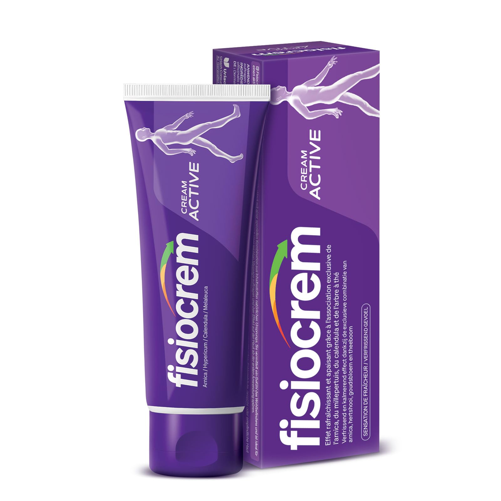 Fisiocrem Cream Active - Crème Apaisante Zones de Tension - 93% Ingrédients Naturels - Formats 200 ml