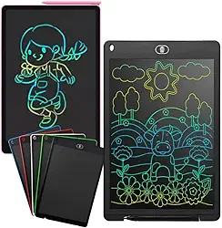 Lousa Mágica Tablet Infantil Criança LCD 12 Grande Colorida Recarregável com USB Lousa Mágica Infantil Digital Tablet Escrita Para Desenho Cores Variadas Premium