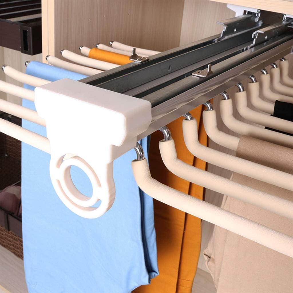 Pants Hanger Multi-Layer Jeans Trouser Hanger Closet Stainless Steel Rack Space Saver for Tie Jeans Towel Clothes with 20/22 Arm (Color : Black-a) (Black b)