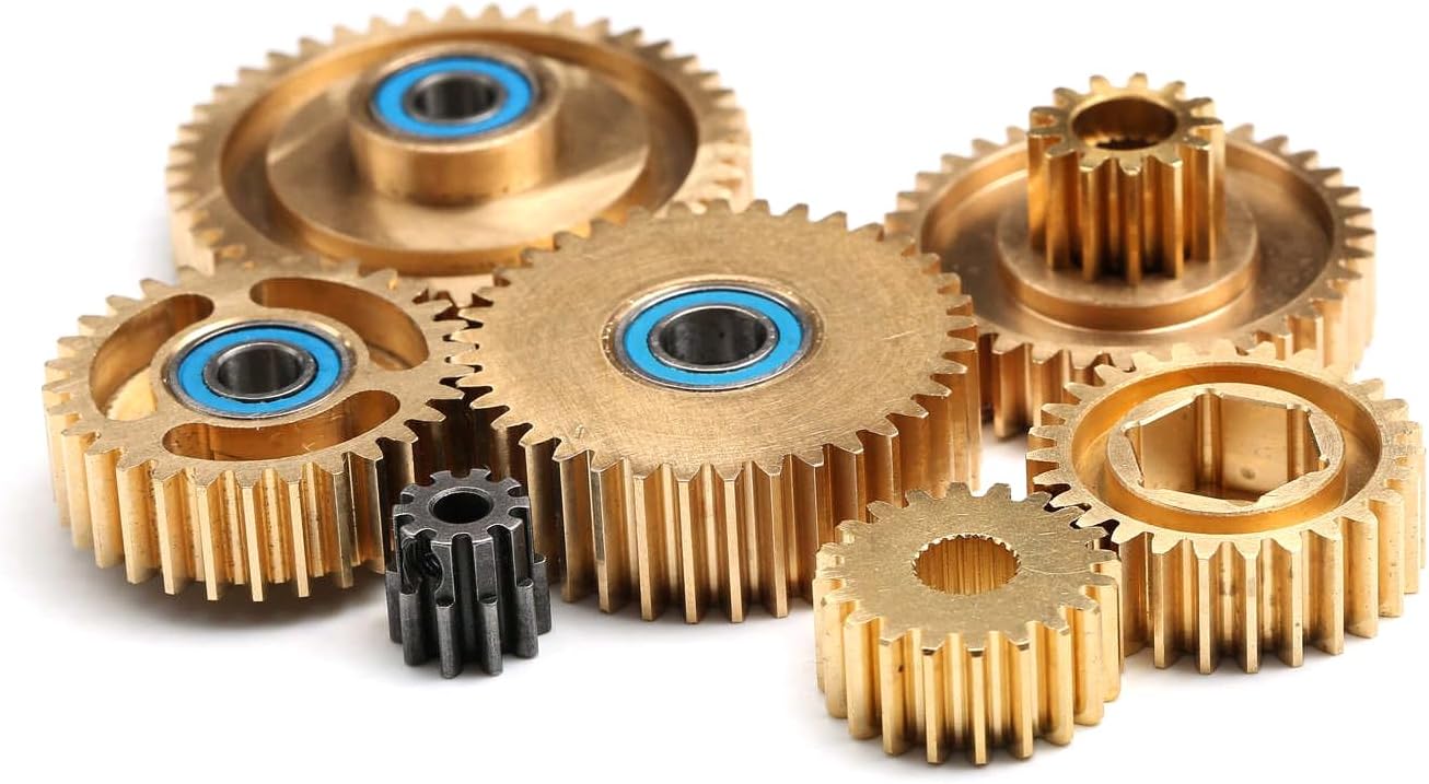 7pcs Gearbox Gear for Tamiya 1/14 Tractor Trailer RC Car, 10T 20T 27T 30T 36T 37T 44T