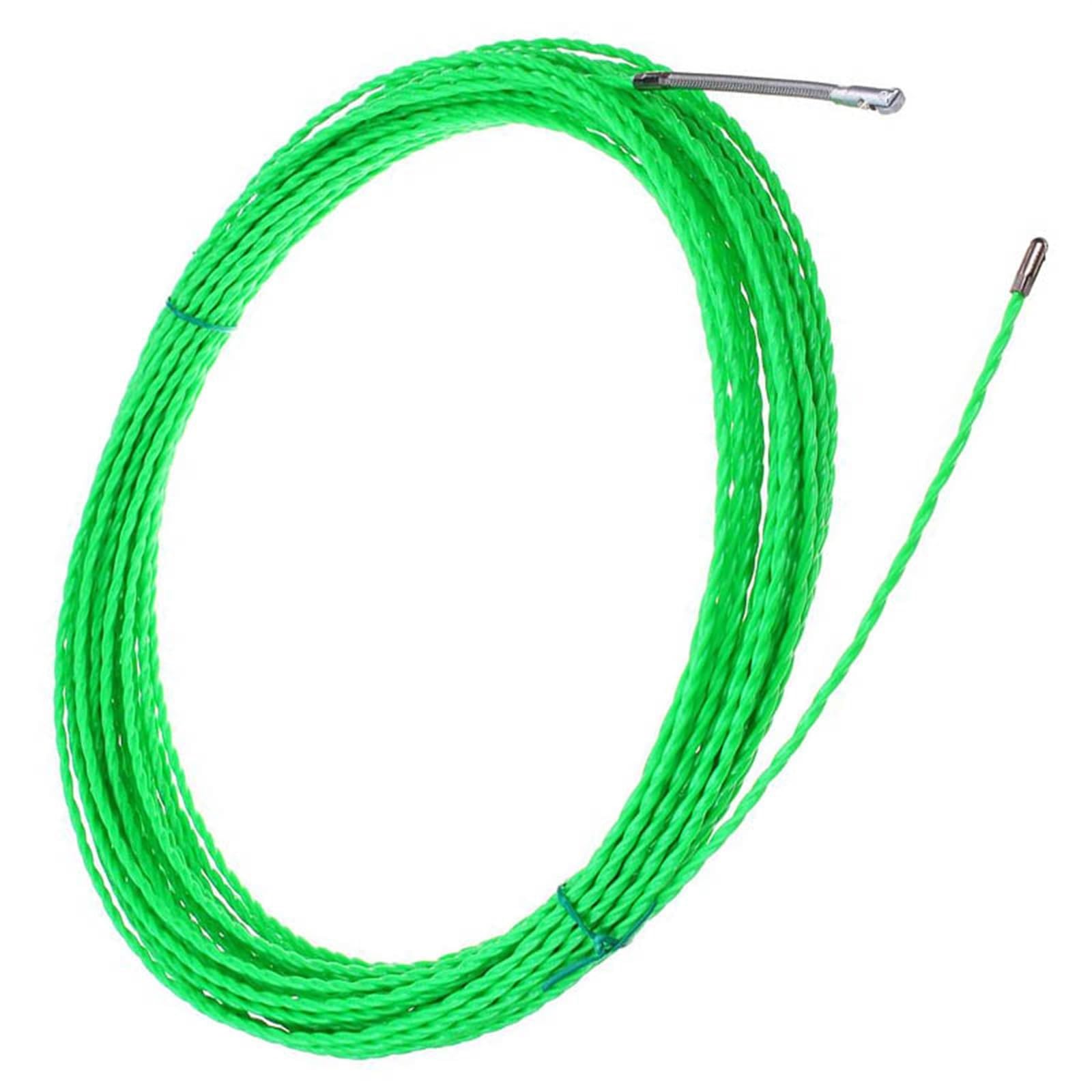 Outdoor Extension 5 Meters 50 Meters 5mm Fish Tape Wire Puller Green Fiberglass Duct Rodder Cable Push Pullers Fish Tape Draw Electrical Cable Solar sheathed (Color : 15meter)