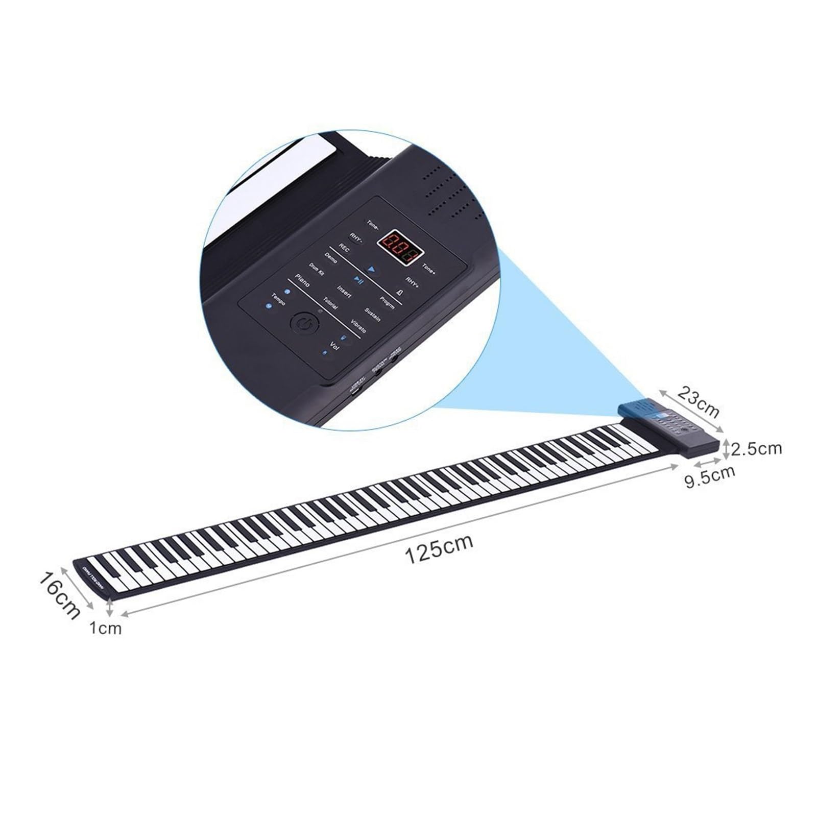 tastiera elettronica Tastiera Elettronica Pieghevole Incorporata In Silicone Addensato Per Pianoforte A 88 Tasti Arrotolati A Mano Per Adulti