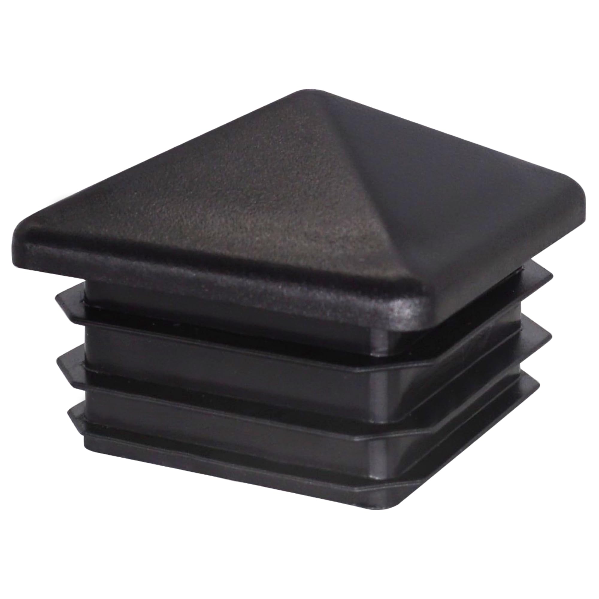 SKIR'CO (40 pcs) Square Plastic Plugs 40 x 40 mm, Tube End Caps, Fence Post Plugs, Square Tube Inserts, Black RAL 9005