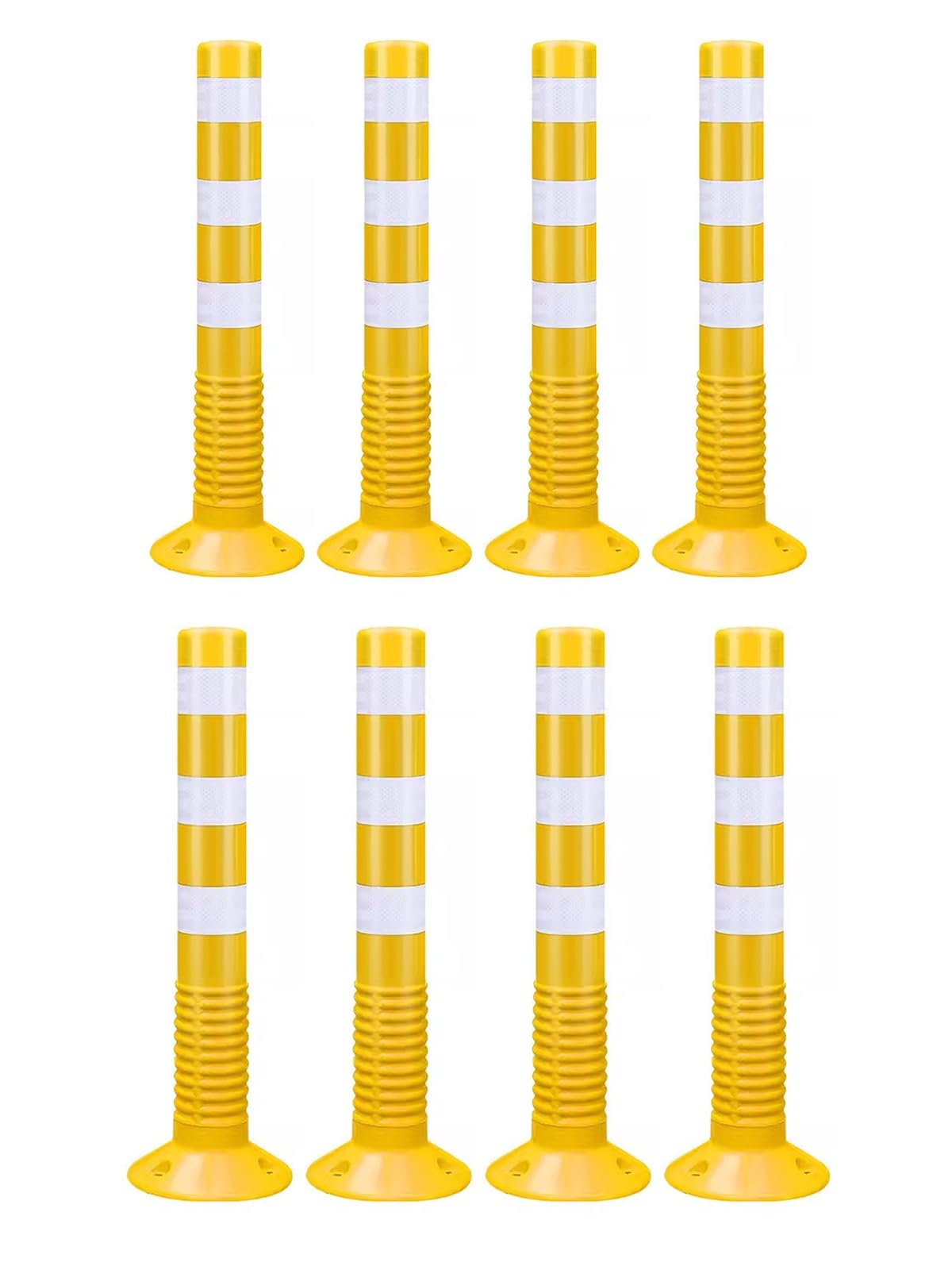 Cônes de sécurité flexibles avec bandes réfléchissantes pour une meilleure visibilité, idéal pour le stationnement routier, les zones de construction et les zones résidentielles