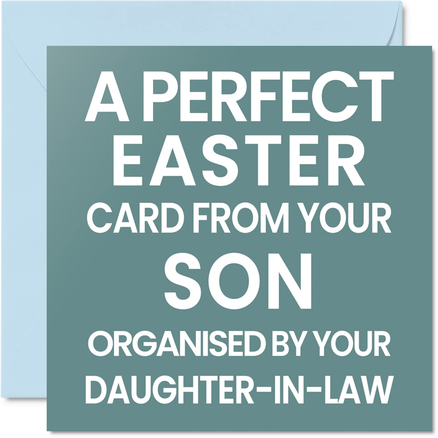 Funny Easter Cards for Women Men - Organised By - Joke Happy Easter Card for Mum Dad from Daughter Son, Rude Banter Humour Gifts, 145mm Spring Seasonal Greeting Cards Family