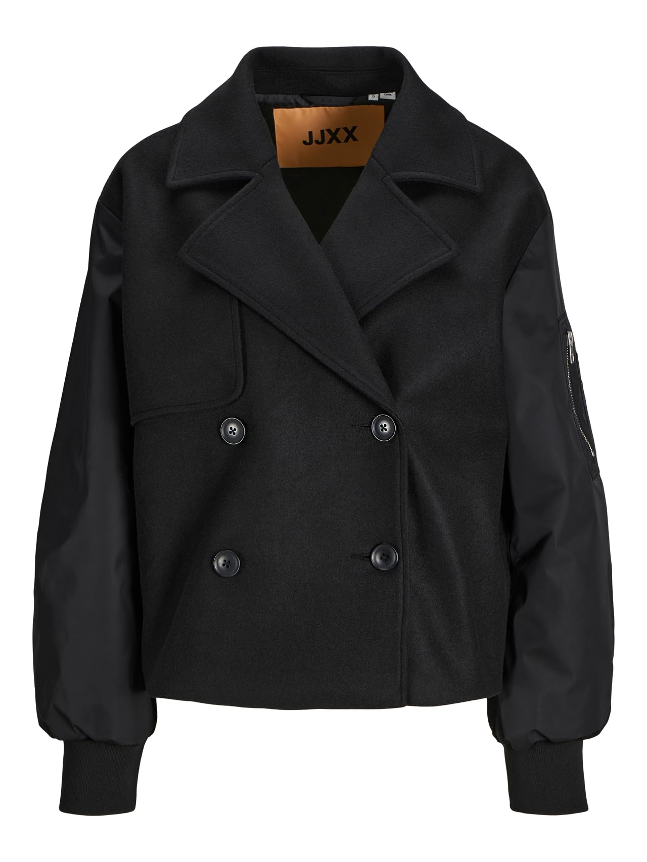 JJXX JACK&JONES Women's JXHARPER Mix Biker Jacket, OTW Jacket, Black, M, black, M