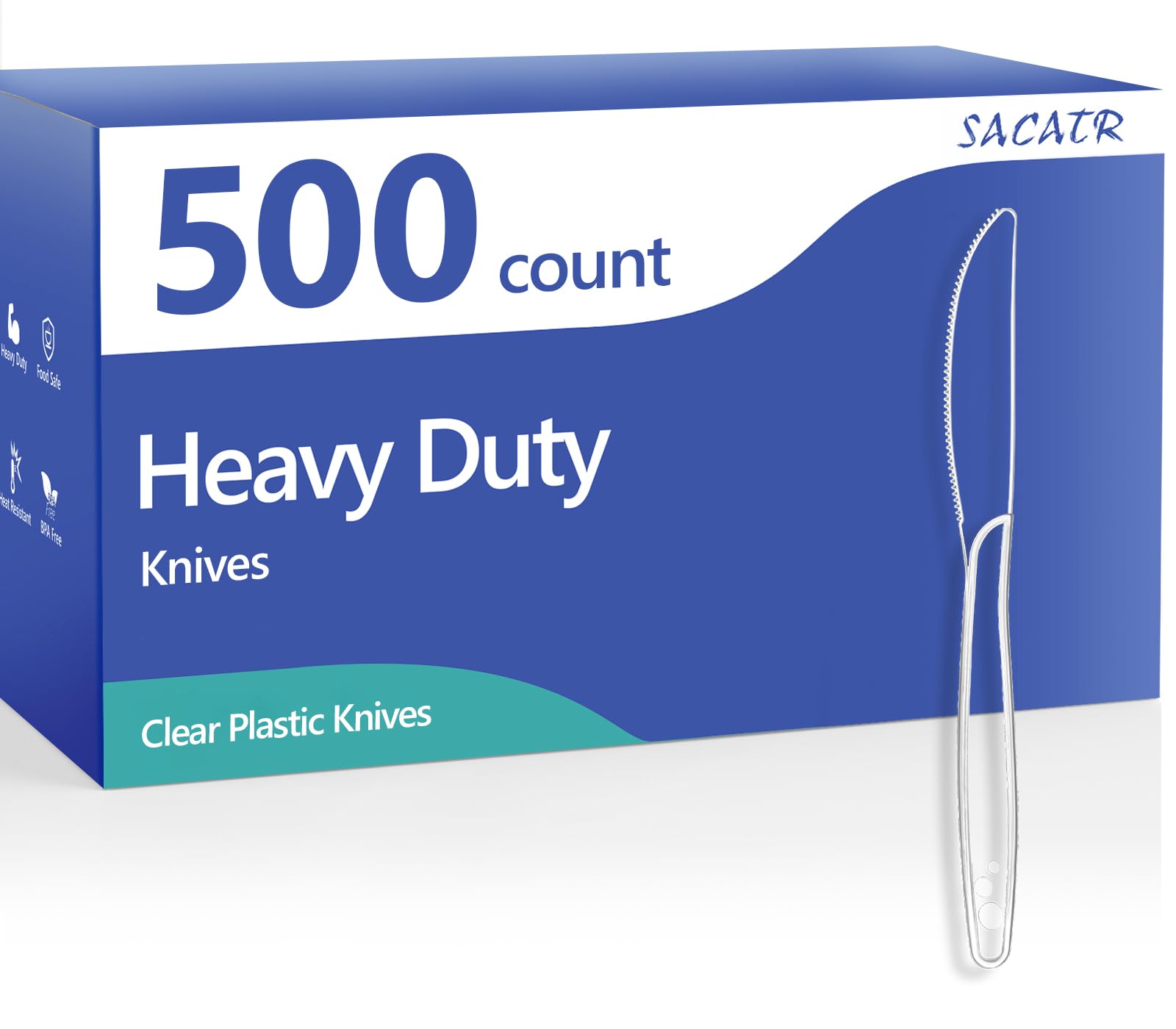 Heavy Duty Plastic Knives - 1000 Pack -12