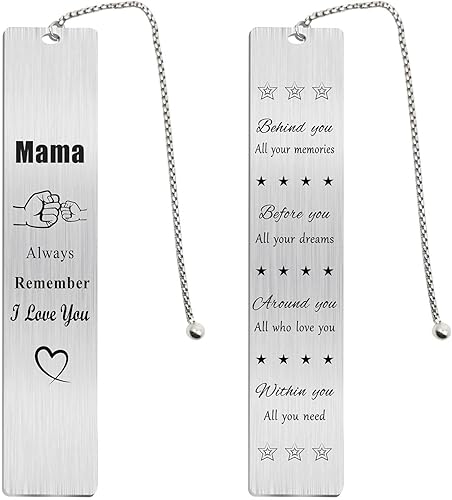 Miniatura 1 de Regalos para mamá, marcapáginas con texto en inglés "I Love My Mama", regalos para el Día de la Madre para mujeres, regalos de feliz cumpleaños para