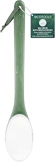EcoTools Sea Gems Bath Bristle Brush: Dual-Sided Long Handle Shower Brush for Exfoliating & Cleansing Back, Vegan Cruelty-Free Low-Waste