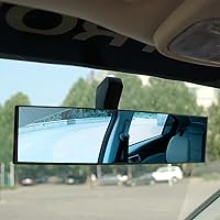 Vista 6 de Espejo retrovisor para automóvil, panorámico gran angular de 12 pulgadas, antirreflejo, espejo retrovisor automático con clip, superficie convexa