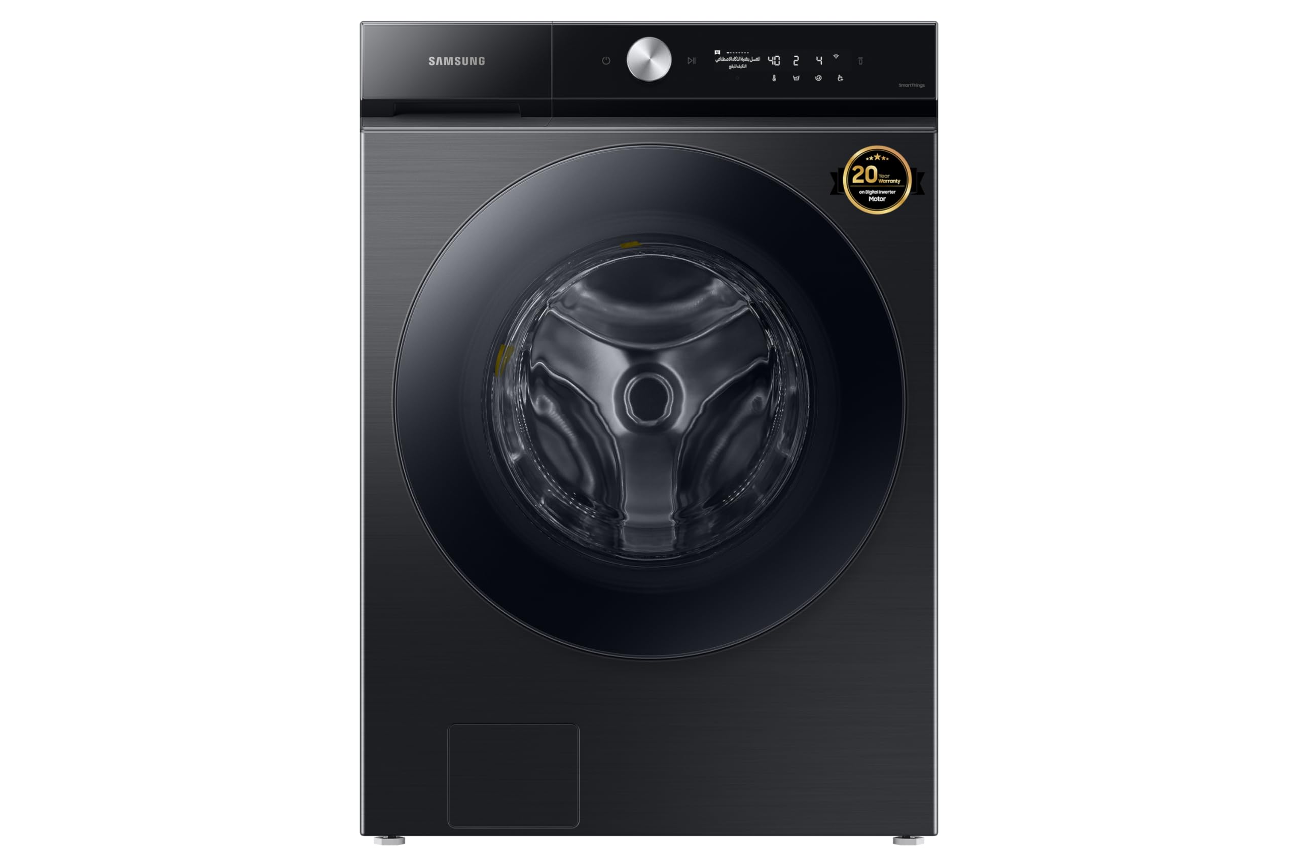 Samsung 18 kg Washer Dryer Combo, WD18B6400KV/GU, Black, EcoBubble and AI Wash, 20 Year Warranty on Digital Inverter Motor (UAE version)