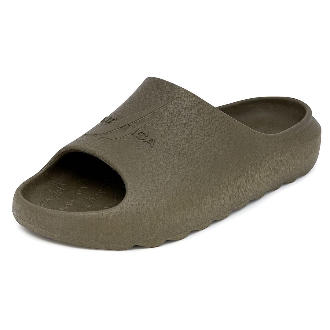 Men’s Athletic Shower Slides Extra Cushioned Slip-On Sandals for Pool Beach Gym and Casual Wear Ledger