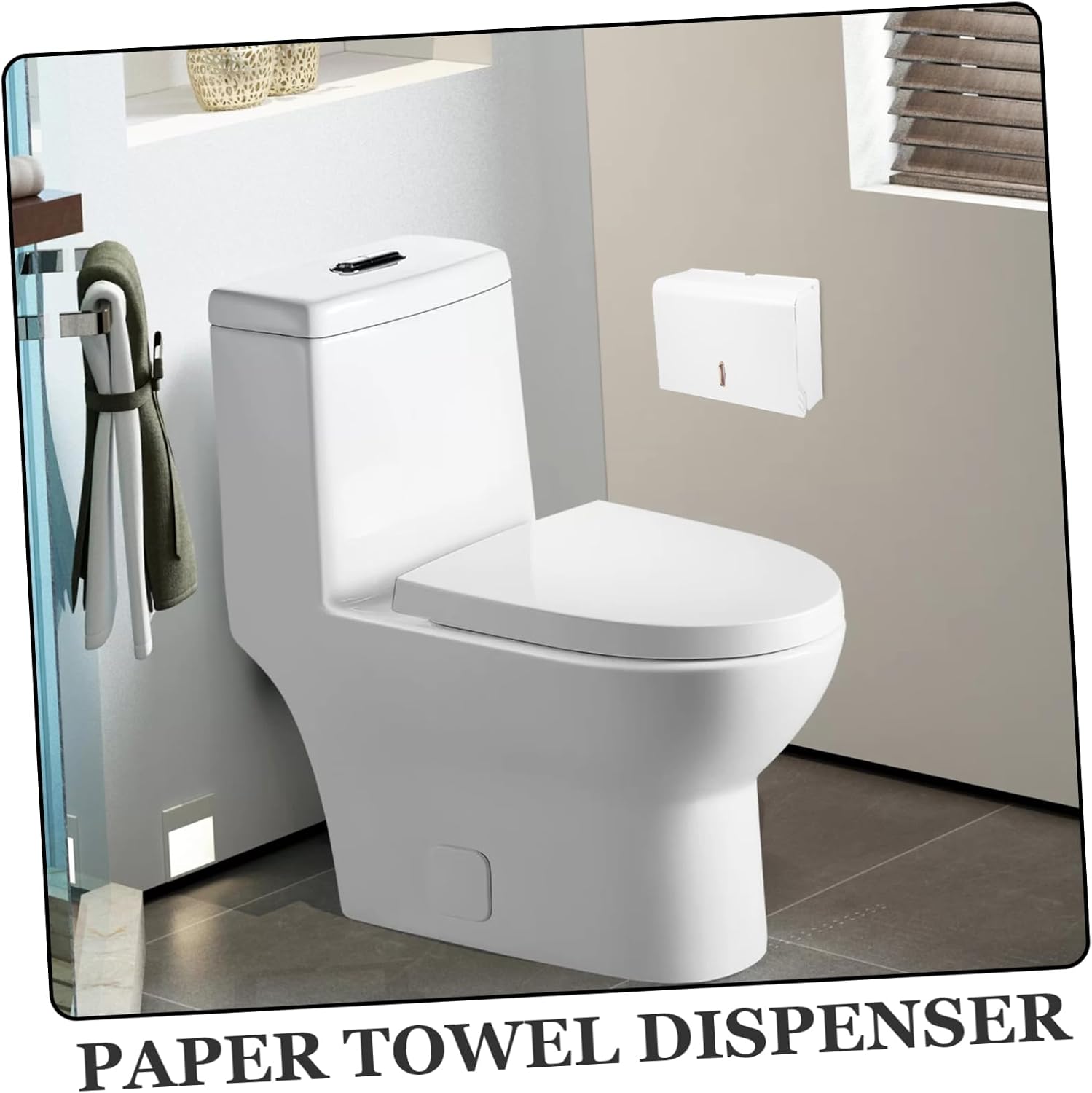 ULTECHNOVO Hand Paper Towel Holder Elegant Wall-Mounted Tissue Dispenser for Bathrooms and Restrooms Design Fits Various Hand Towel Commercial Use Easy Installation