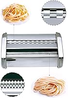 Vista 6 de Shule Electric Pasta Maker with Motor Automatic Pasta Machine with Hand Crank and Multifunctional Rollers
