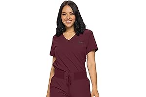 Exquisite Burgundy Scrub Top: Ultimate Comfort and Functionality