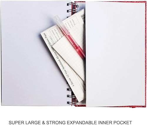 Vista 11 de Twinkle Cuaderno de espiral, diarios en espiral con purpurina de tapa dura, cuadernos con rayas universitarias para el trabajo, la escuela, paquete