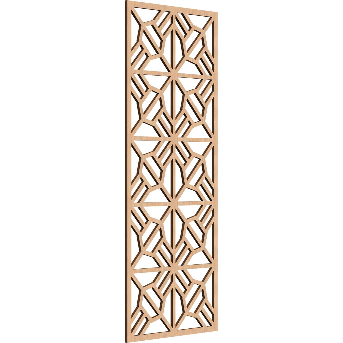 15 3/8"W x 39 3/8"H x 1/4"T Auburn Decorative Fretwork Wood Wall Panels, Hickory