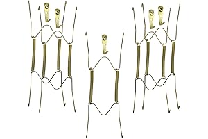 Wall-Mounted Decorative Plate Hangers for Displaying 8" Plates with Installation Hooks (5 Pack)