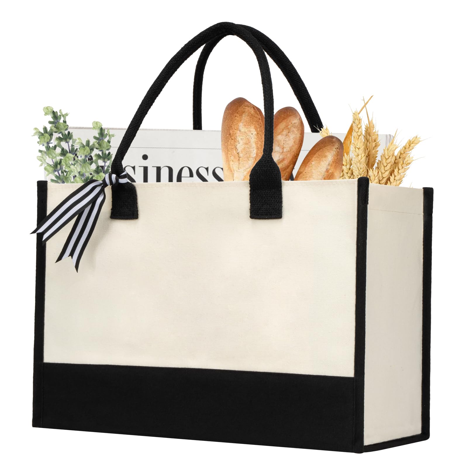 shenee Initial Canvas Tote Bag, Personalized Beach Jute Bag Present for Women Holiday,Friends Birthday Gift,Wedding, New Year