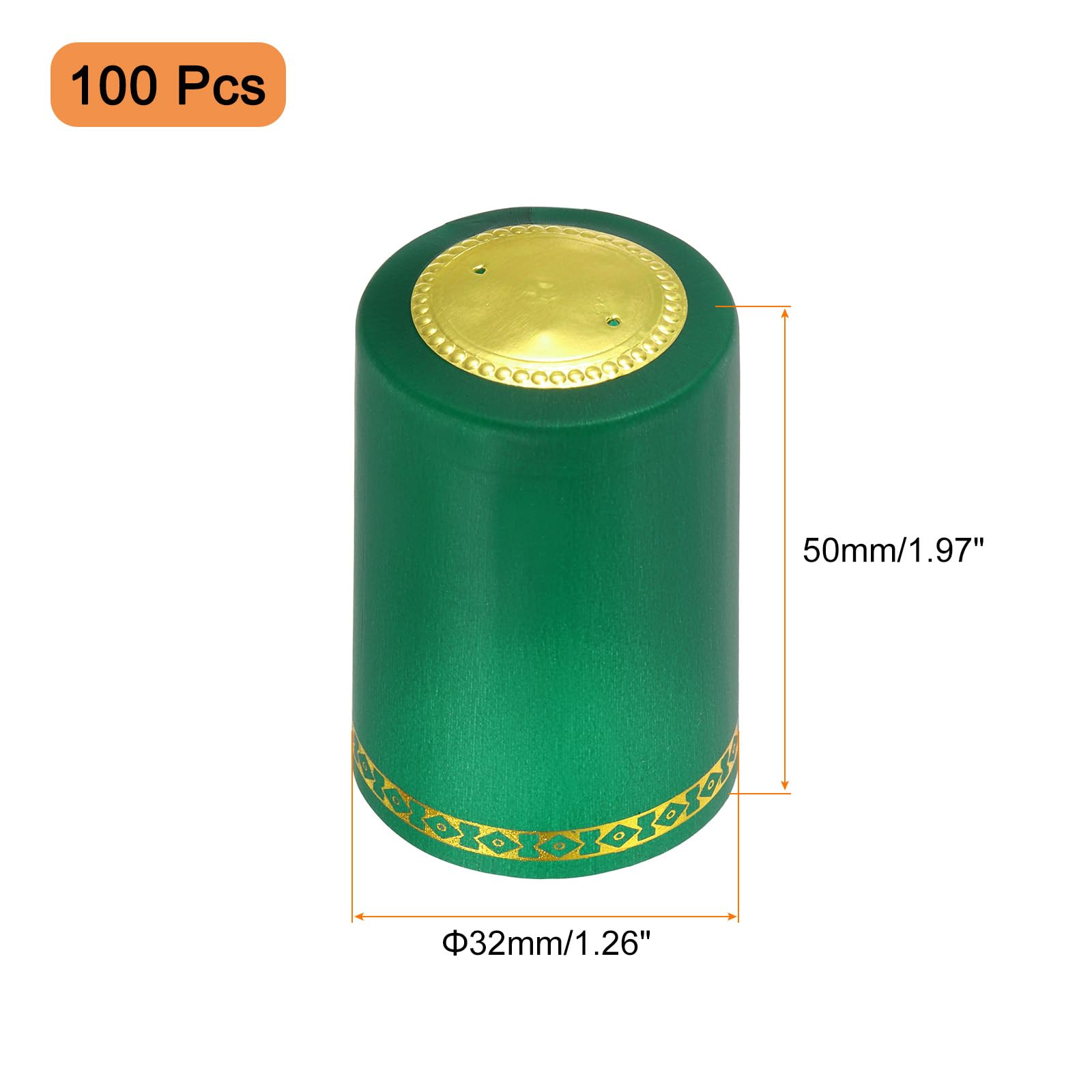 QUARKZMAN 150pcs PVC Thermorétractable Capsules Alcool Bouteille Scellant Alcool Rétractable Emballage Bouchons Pour Alcool Bouteilles Verre, Alcool