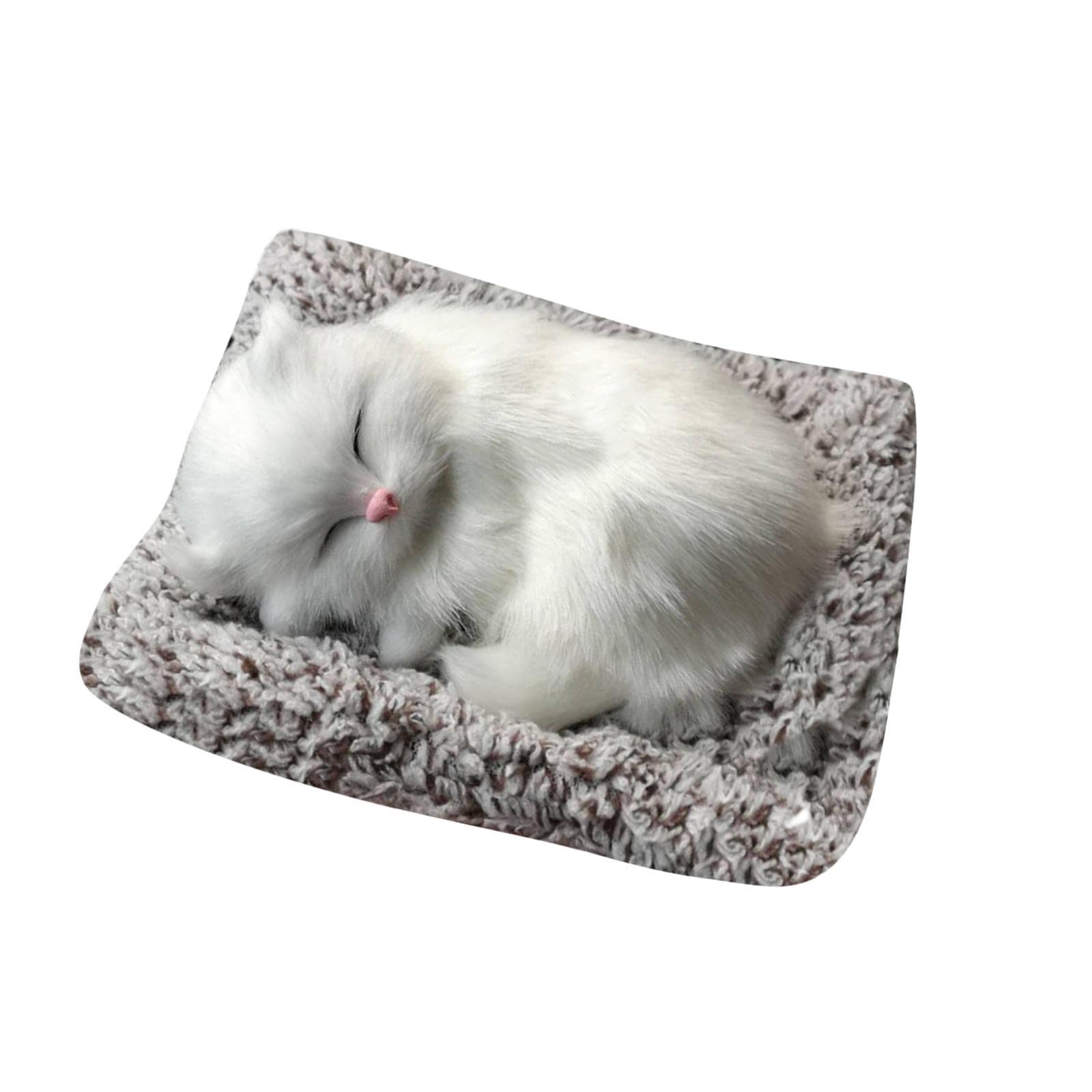 Adorable Sleeping Cat Toy with Meow Sounds Soft Cute Kitty Stuffed Animal Perfect for Kids Boys Girls (D, One Size) โ image 1