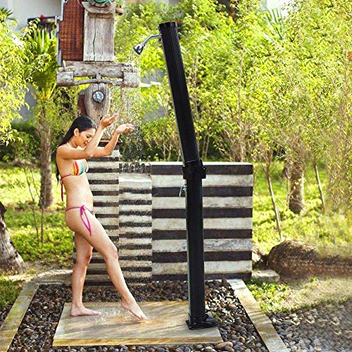Solar Heated Shower W/Shower Head Outdoor Backyard Poolside Beach Pool Spa for Easy