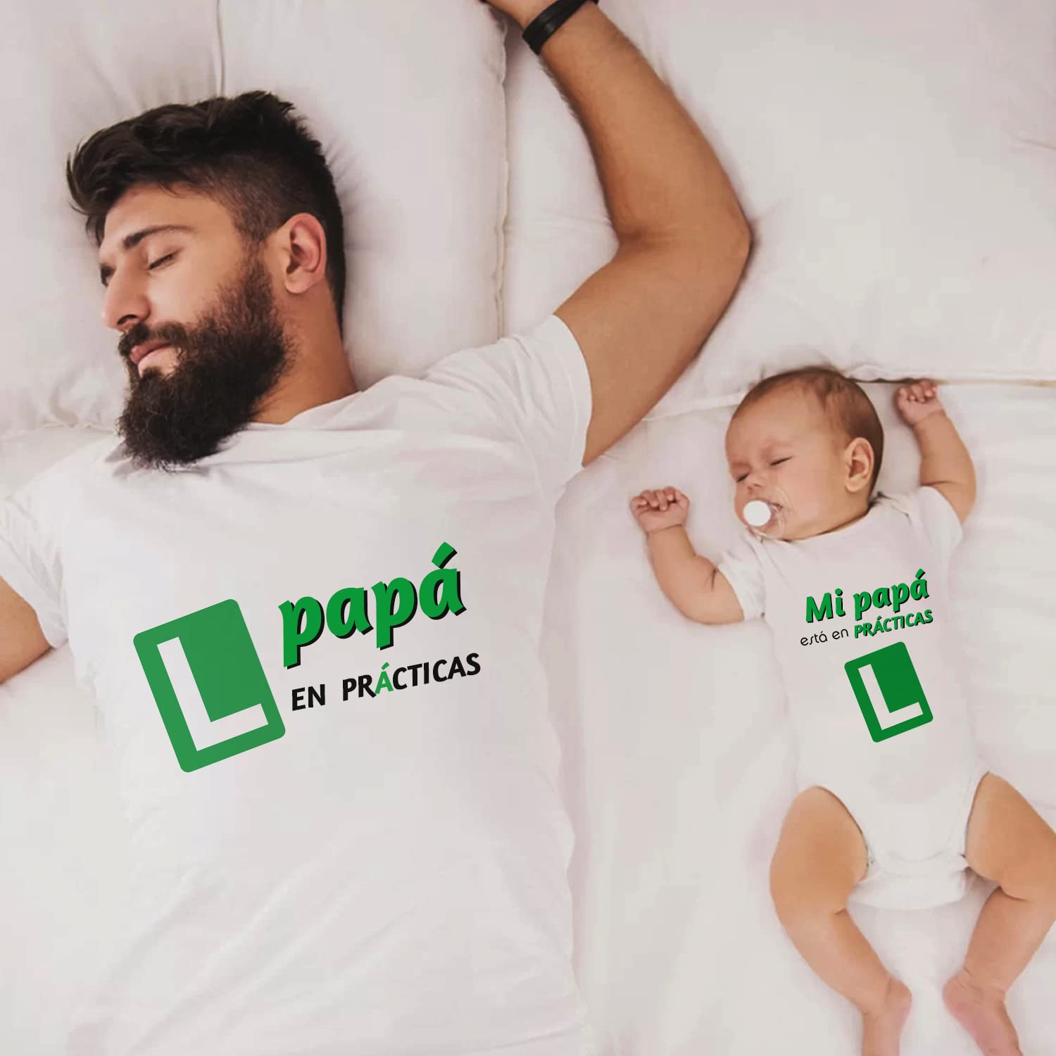 PROMO SHOP - Body Bebé y Camiseta Personalizados, Body Blanco o Negro Personalizado, Recién Nacidos a 1 Año, Camiseta Personalizada Mujer y Hombre, El Regalo Más Original para Primerizos