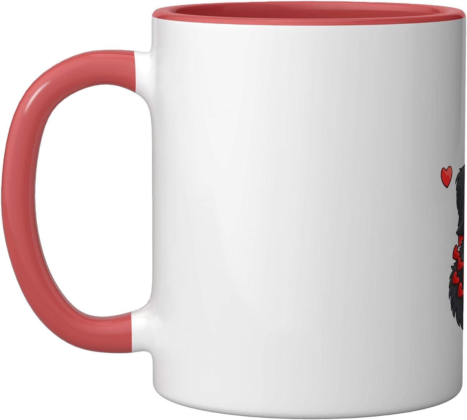 Newfoundland Face Valentine's Day Matching Owner Family Kids Ceramic Mug, Black/White, 15oz image 5