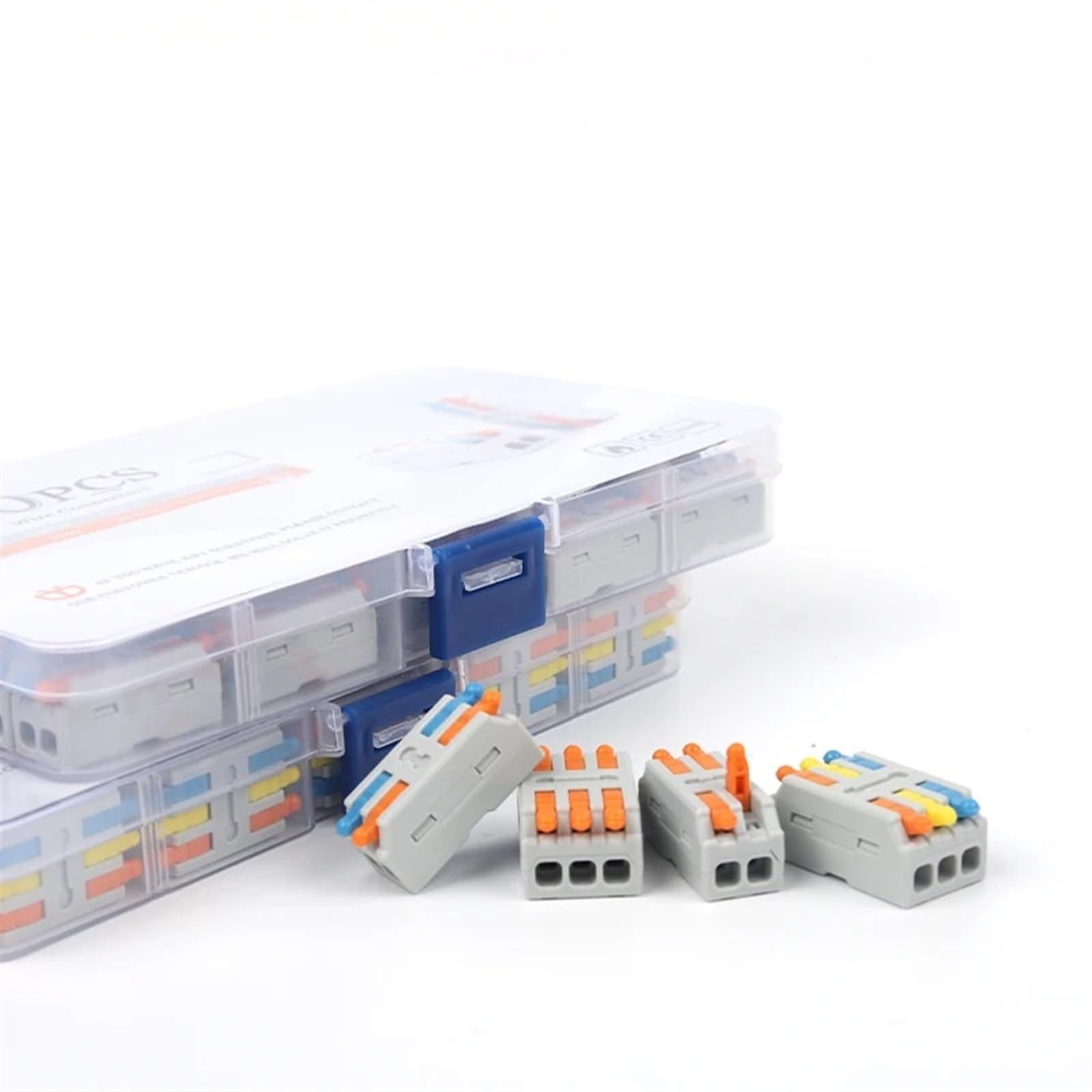Conduttore for connettore di cablaggio mini compatto in scatola 2/3 pin con connessione elettrica a morsettiera push-in a leva AWG28-12(D2-2TM 30PCS)