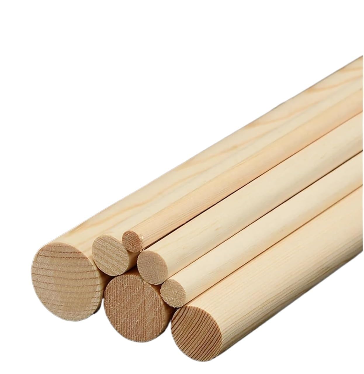 Drewniane pręty kołkowe, Pręty i paski z drewna sosnowego, opakowanie 5-20 sztuk, 8-28 mm x 100-300 mm do samodzielnego wykonania dekoracji(20x200mm,10pcs)