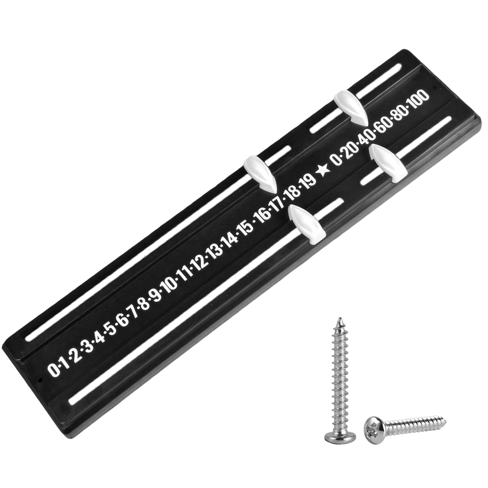 AOQCFS Black Snooker Scoreboard, Plastic Game Scoreboard, Manual Flip Scoreboards for Various Ball Competitions, 25.5 * 5.9CM