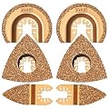 XXGO 6 Pcs Carbide Oscillating Tool Blades Accessories Kits for Tile Grout Removal XG8510