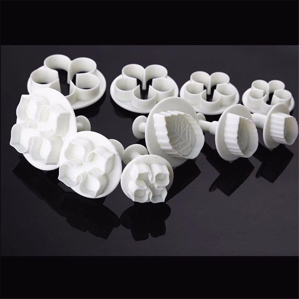 14 Set (46 Pezzi) Stampini E Strumenti Per Decorazione Torte - Kit Goffratura Per Fondente, Pasta Di Zucchero E Biscotti - Forme Di Fiori, Farfalle E Tanto Altro