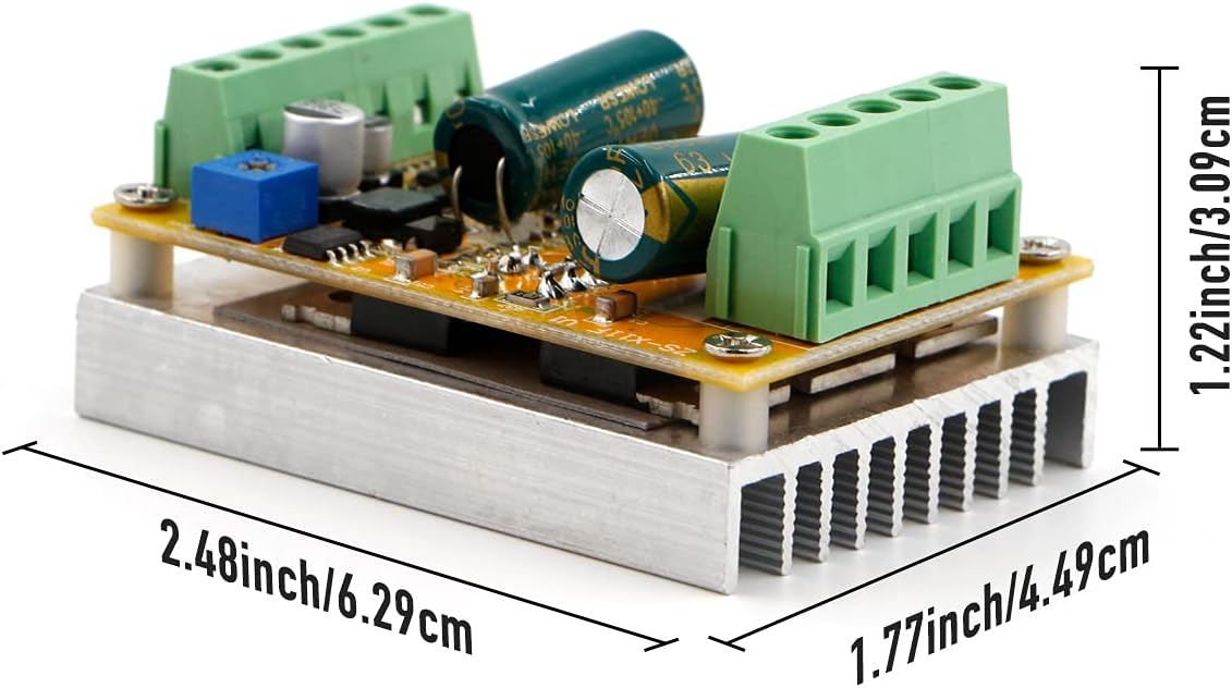 RioRand 300W 5-50V 3-Phase PWM DC Brushless Motor Speed Controller (Sensorless) – for Hall-Free Brushless DC Motors, DIY Robotics, Electric Tools & PLC Systems