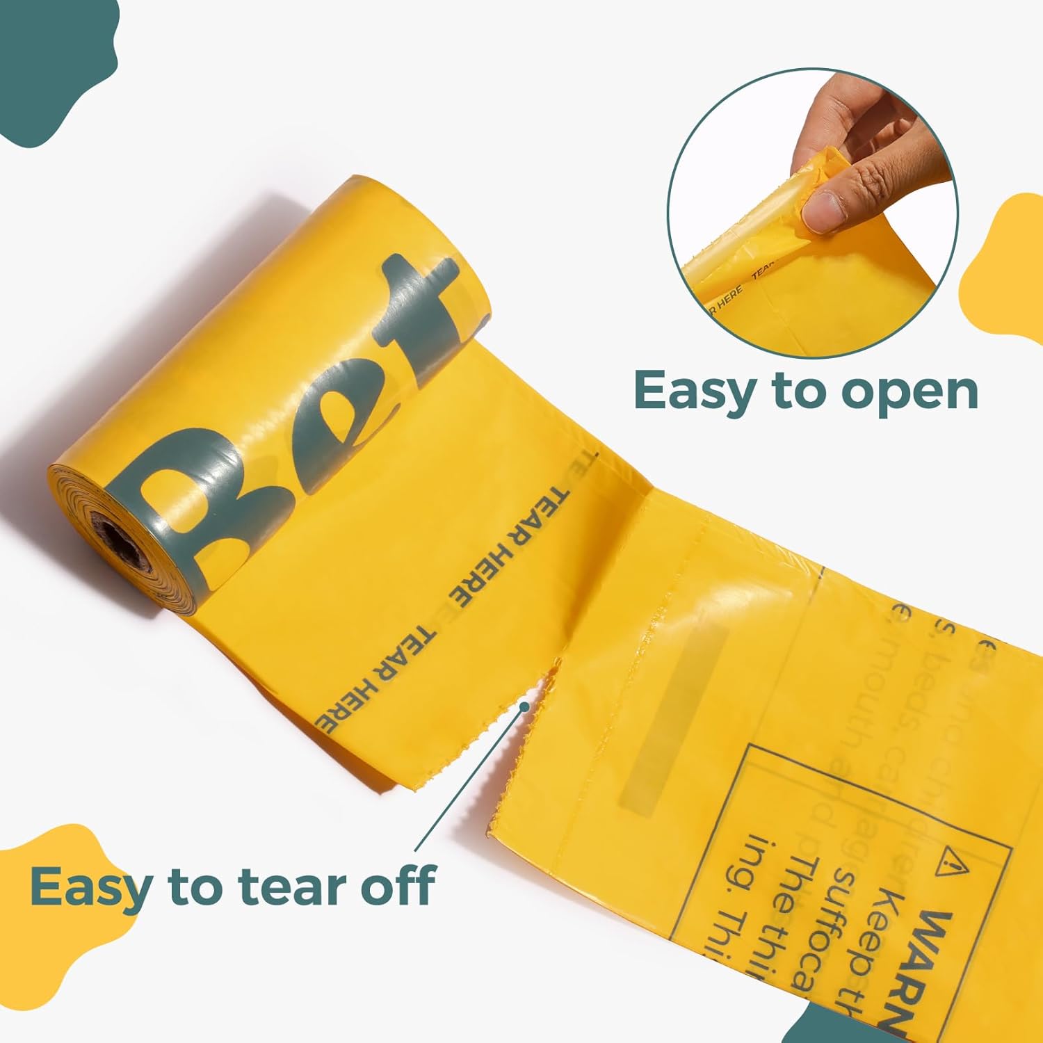 Dog Poop Bags Rolls Guaranteed Leak Proof and Extra thick Poop Bags for Dogs,600 Count 40 Rolls,Lavender Scented, Cornstarch Based Doggie Poop Bag for Puppy and Big Dogs