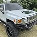 KUAFU Hood Vent Compatible with 2006-2010 Hummer H3 H3T Hood Louver Hood Deck w/Handles Silver Air Vent Grille Chrome Moulding Trim